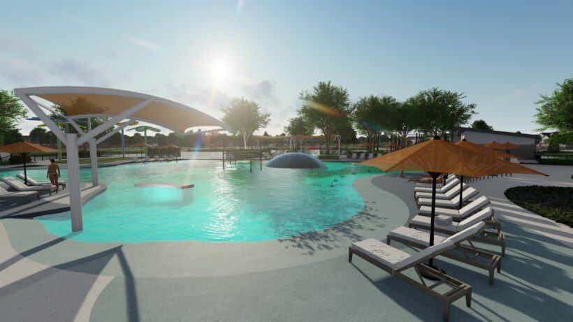 One of three resort style pools at the Headquarters at Solterra Texas Amenity Center