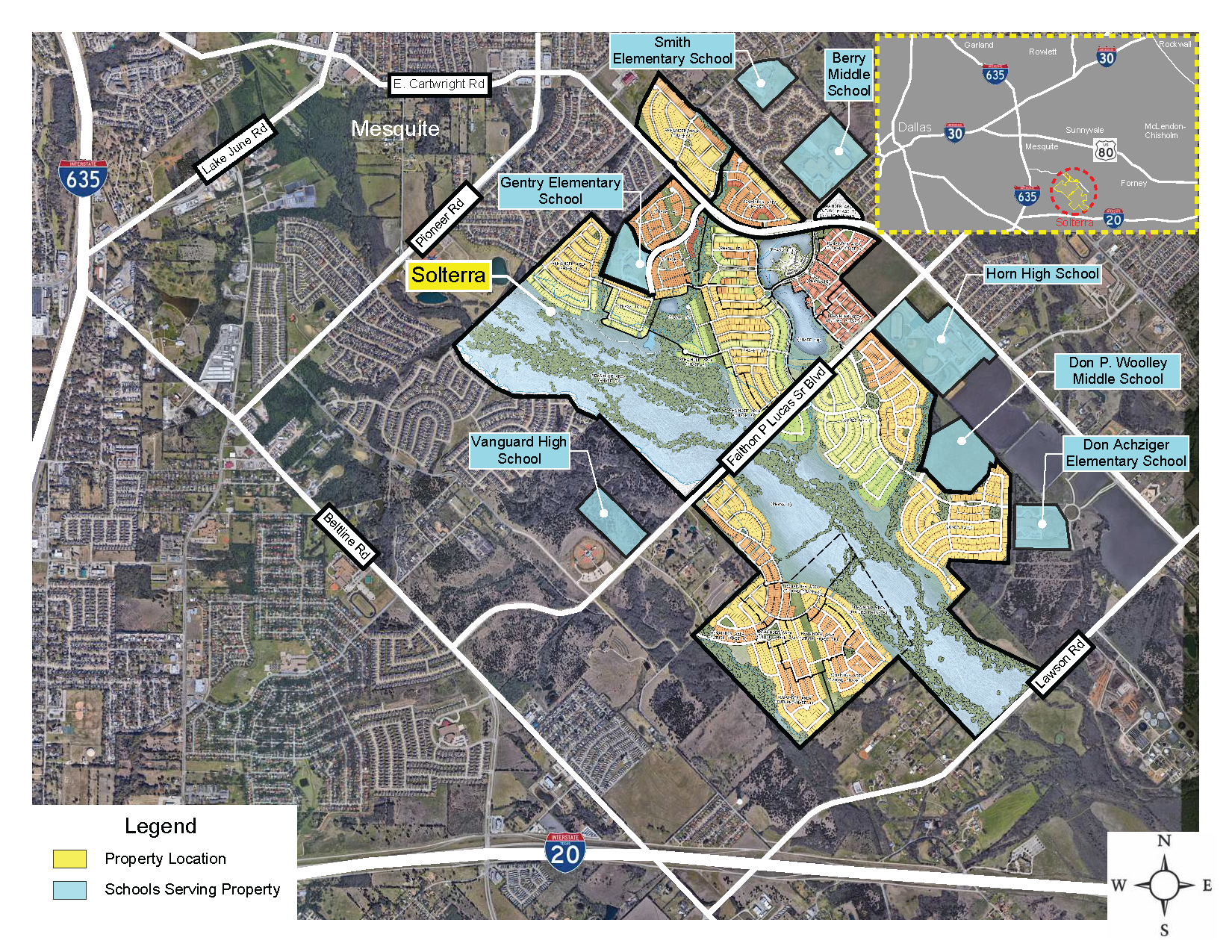 Location Map with Schools- Solterra