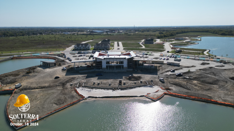Aerial view of the construction in the back of The Headquarters Amenity Complex. Captured on October 18th, 2024.